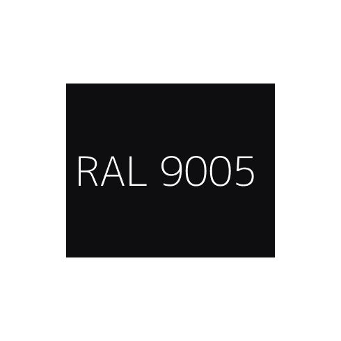225mm széles Fekete hajlított alumínium párkány RAL 9005