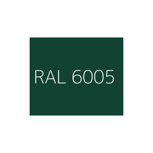 380mm széles Mohazöld hajlított alumínium párkány RAL 6005
