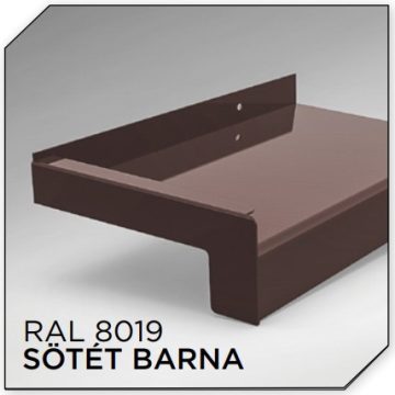195mm Sötét barna extrudált alu párkány RAL 8019