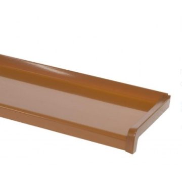   180mm széles világos barna extrudált alumínium párkány RAL 8003