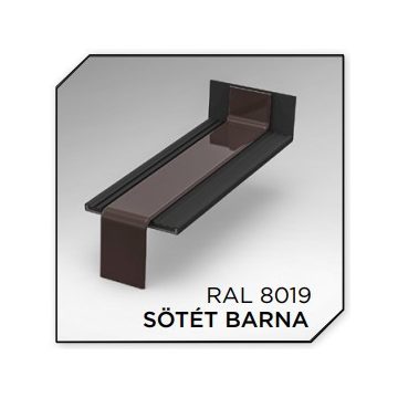 ALU hossztoldó RAL8019 Sötétbarna színben