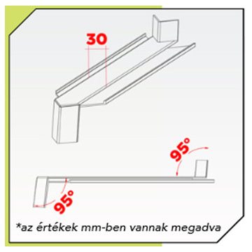 ALU sarok összekötő 90 Fok RAL7016 Antrazit színben