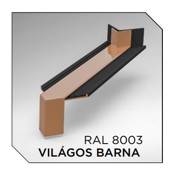 ALU sarok összekötő 90 Fok RAL8003 Aranytölgy színben