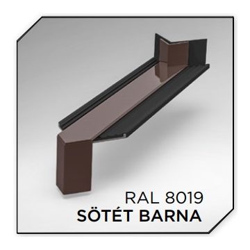 ALU sarok összekötő 90 Fok RAL8019 Barna színben