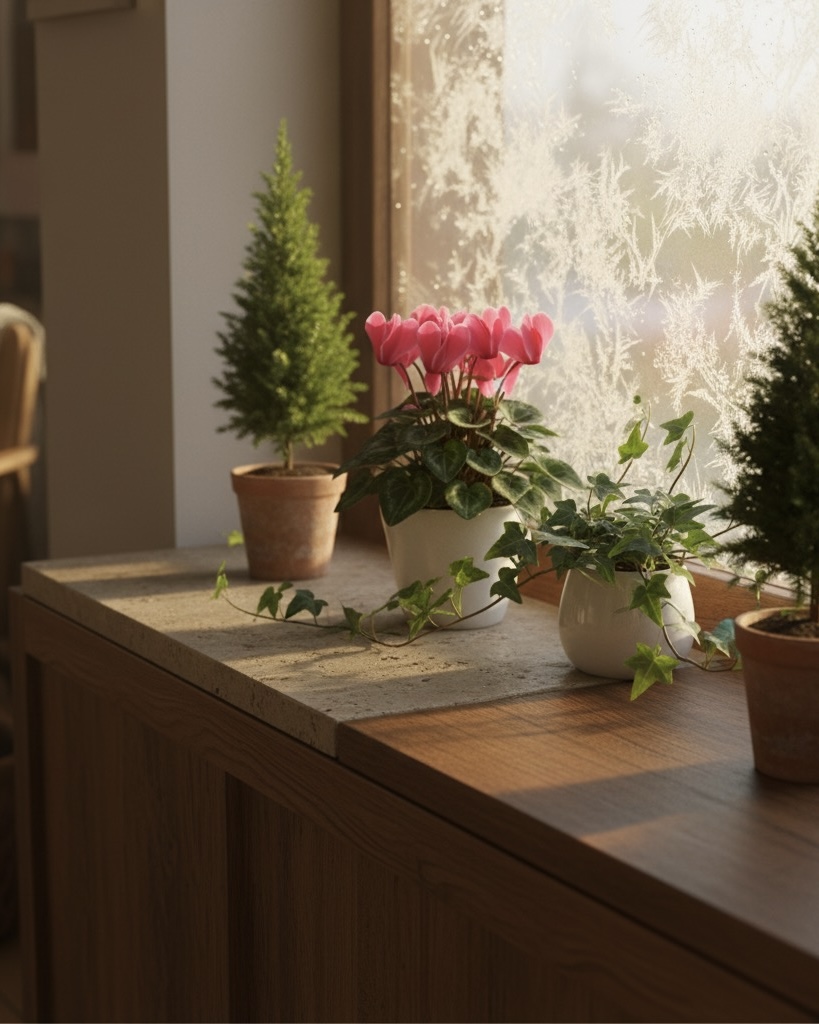 Téli növények az ablakban – mit bír el a hideg párkány?