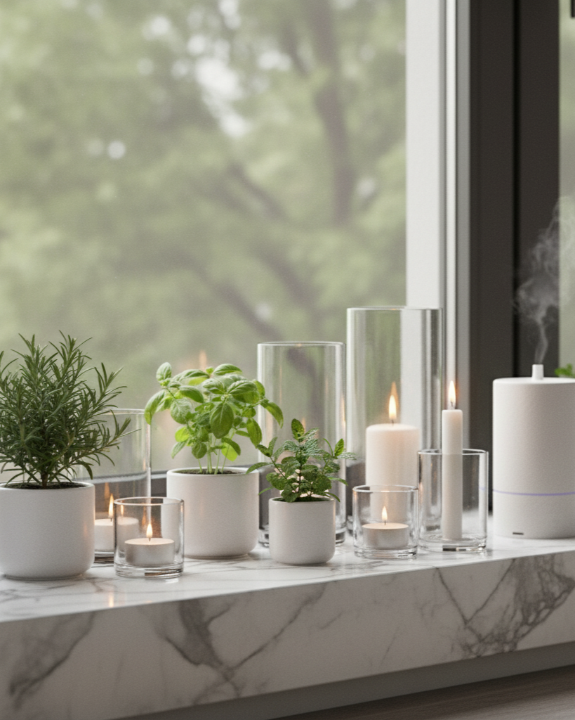 Ablakpárkány és illatok – fűszernövények, gyertyák, aromák 