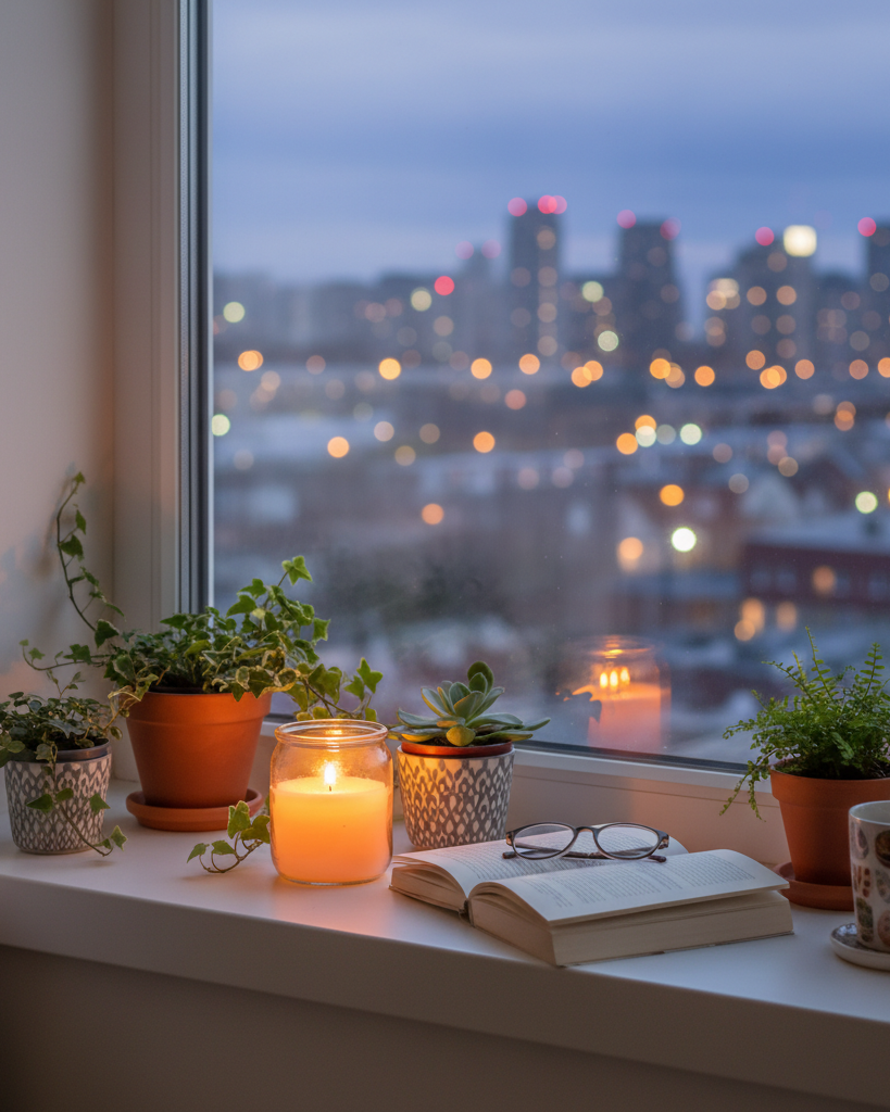 A párkány, mint menedék a rohanó nap után 